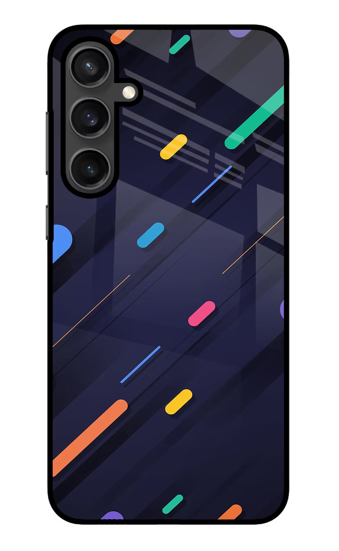 Abstract Design Samsung S23 Glass Case Back Cover by Casekaro