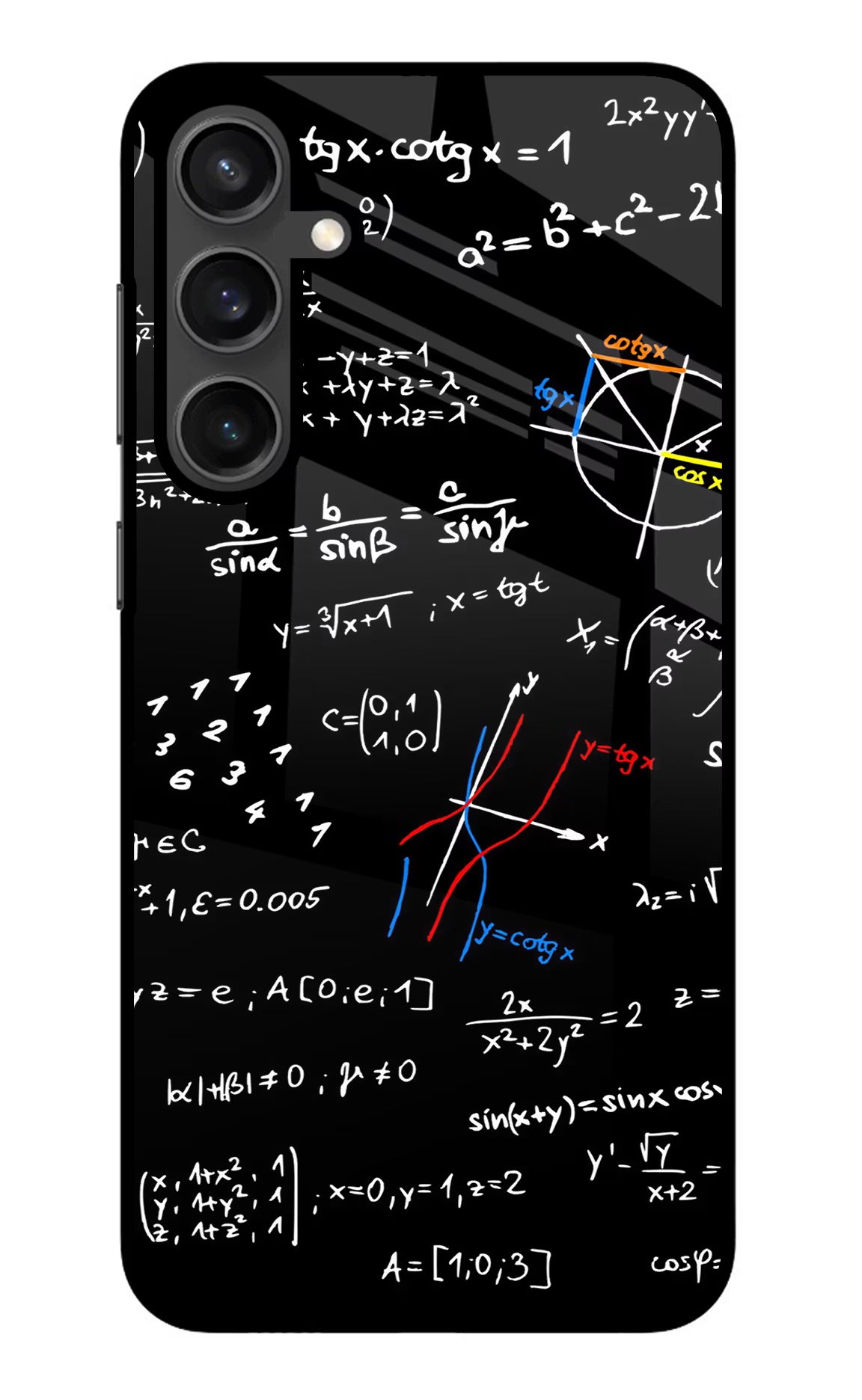 Mathematics Formula Samsung S23 Glass Case Back Cover by Casekaro