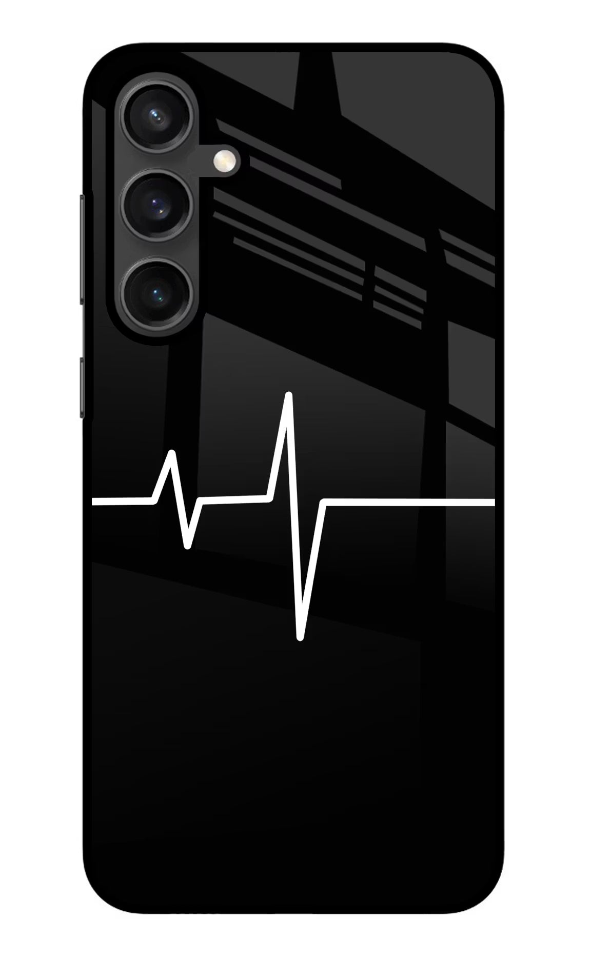 Heart Beats Samsung S23 Glass Case Back Cover by Casekaro