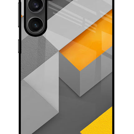 Abstract Samsung S23 Glass Case Back Cover by Casekaro