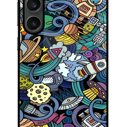 Space Abstract Samsung S23 Glass Case
