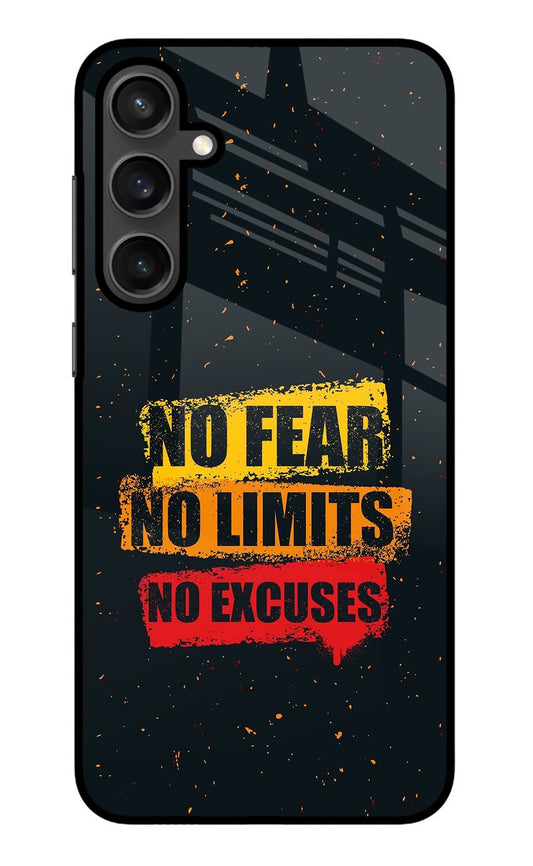 No Fear No Limits No Excuse Samsung S23 Glass Case