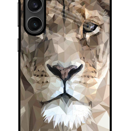 Lion Art Samsung S23 Glass Case