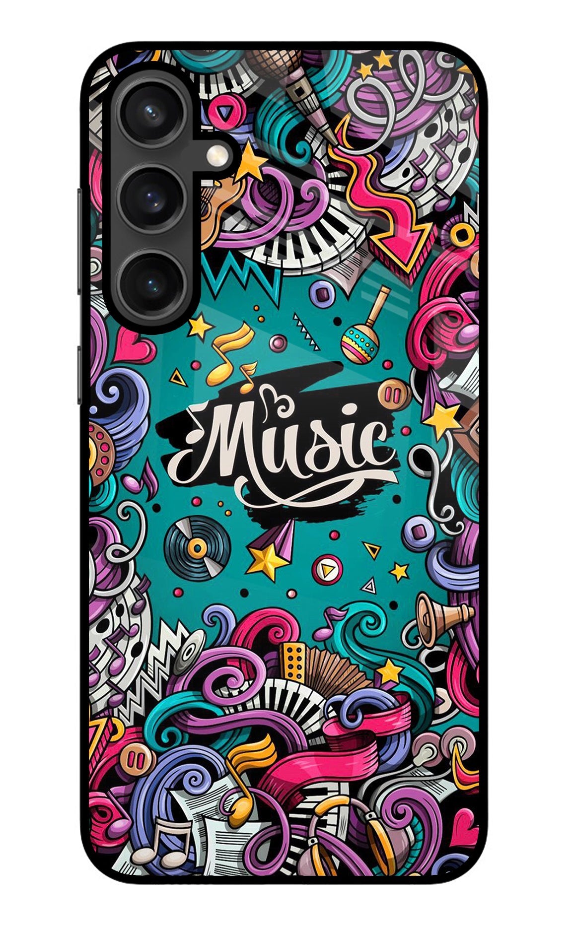 Music Graffiti Samsung S23 Glass Case