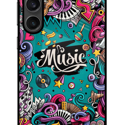 Music Graffiti Samsung S23 Glass Case
