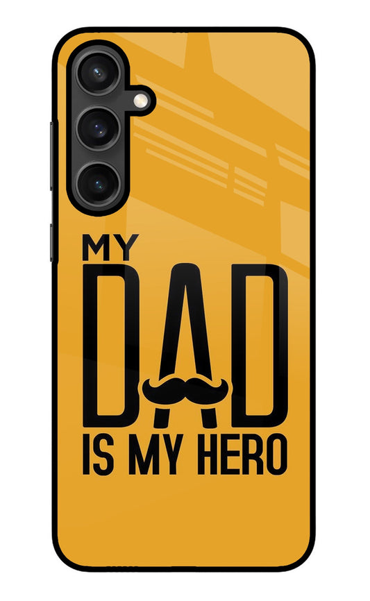 My Dad Is My Hero Samsung S23 Glass Case