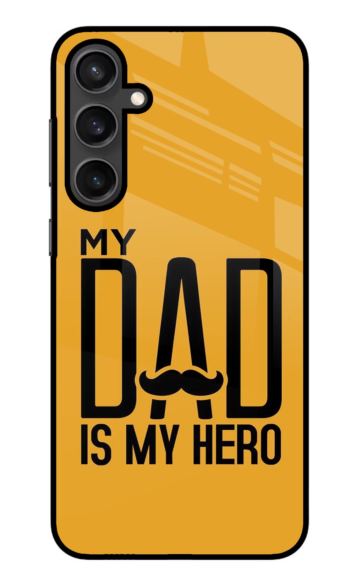 My Dad Is My Hero Samsung S23 Glass Case Back Cover by Casekaro
