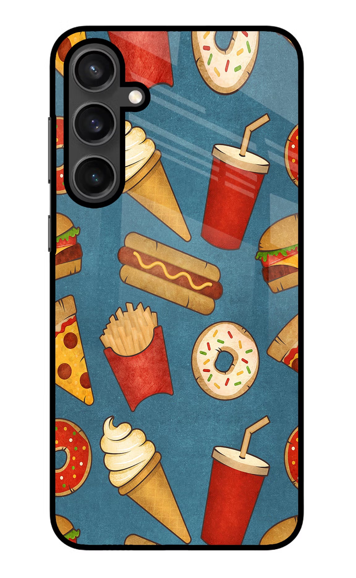 Foodie Samsung S23 Glass Case Back Cover by Casekaro