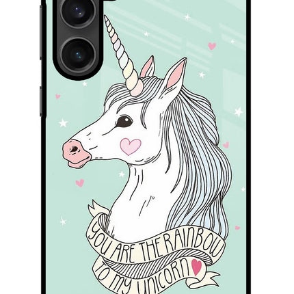 Unicorn Wallpaper Samsung S23 Glass Case