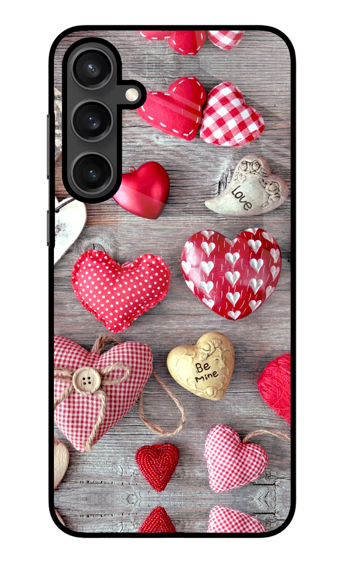 Love Wallpaper Samsung S23 Glass Case Back Cover by Casekaro