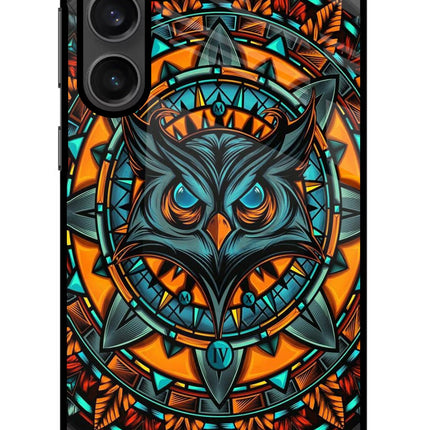 Angry Owl Art Samsung S23 Glass Case
