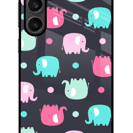 Elephants Samsung S23 Glass Case