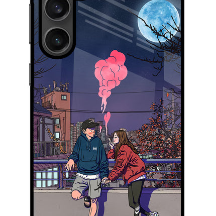 Chilling Couple Samsung S23 Glass Case