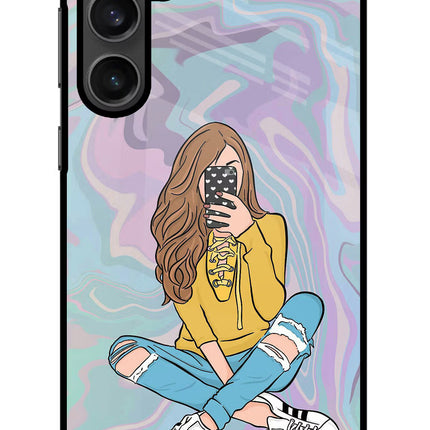 Selfie Girl Samsung S23 Glass Case