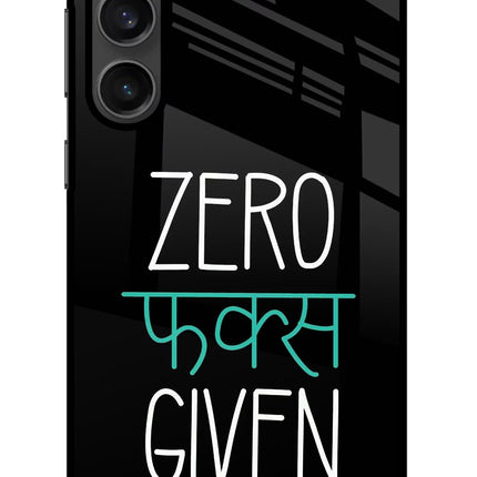 Zero Fucks Given Samsung S23 Glass Case