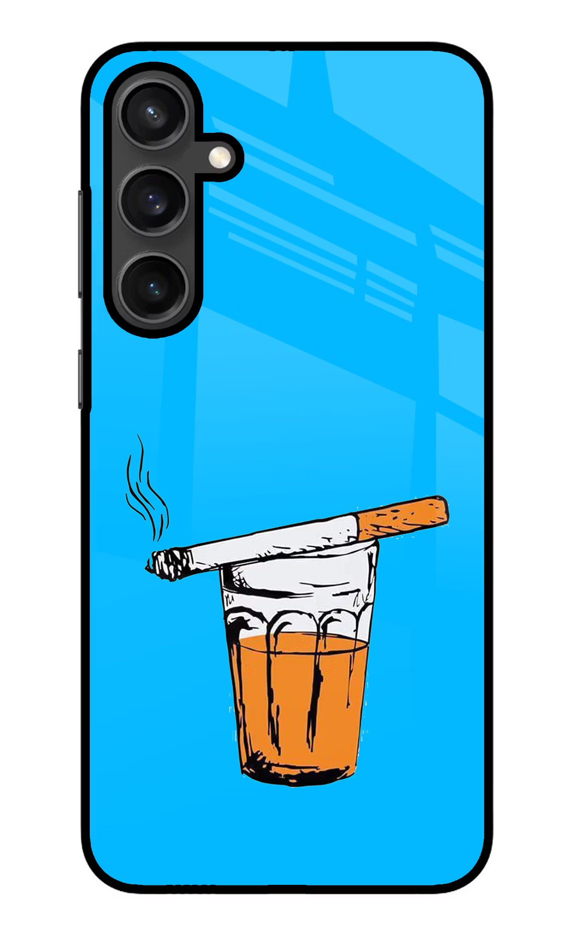 Chai Sutta Samsung S23 Glass Case Back Cover by Casekaro