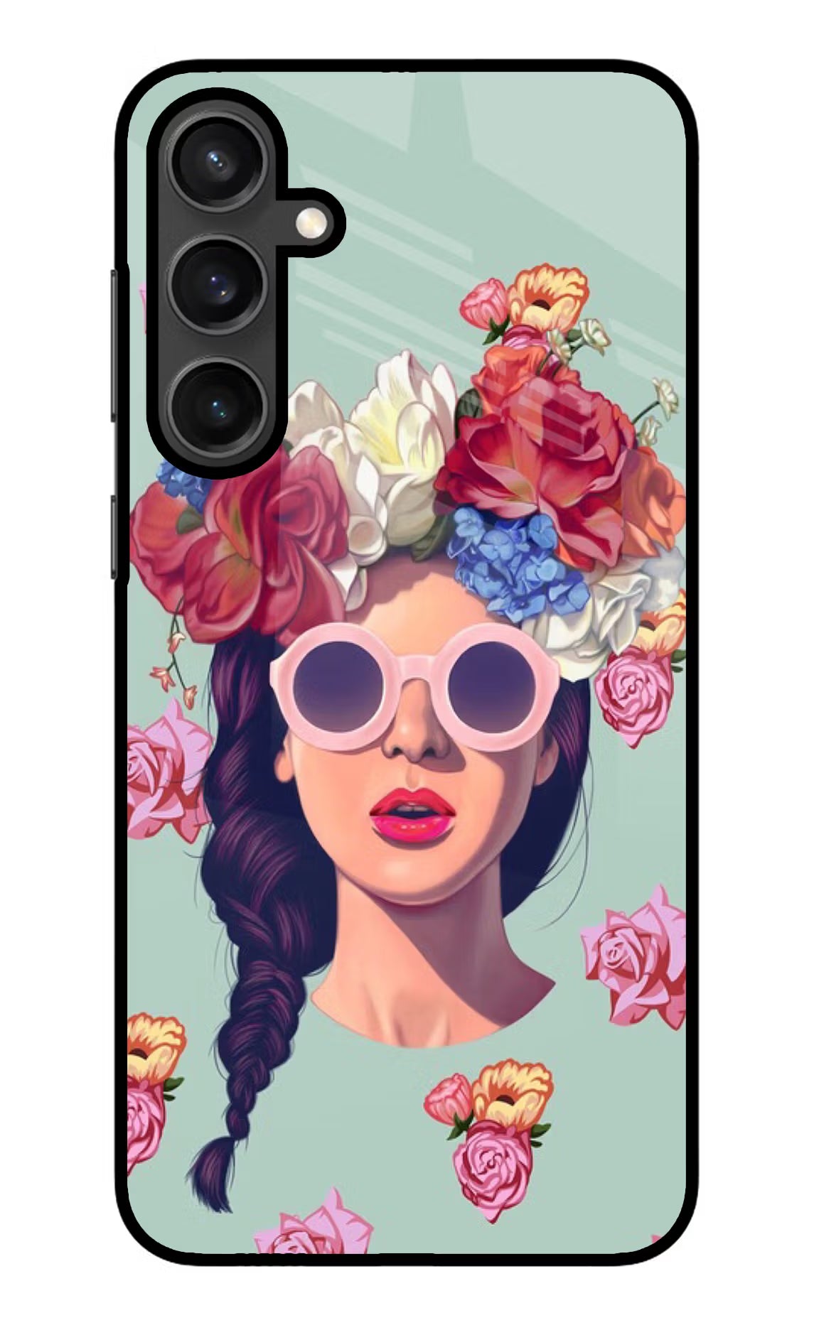 Pretty Girl Samsung S23 Glass Case Back Cover by Casekaro