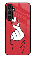 Korean Love Sign Samsung S23 Glass Case