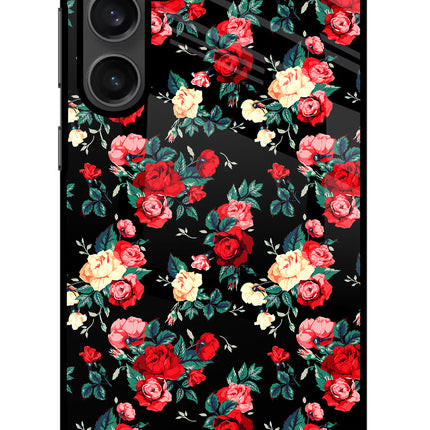 Rose Pattern Samsung S23 Glass Case