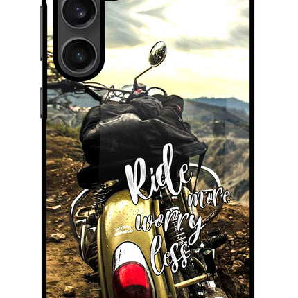 Ride More Worry Less Samsung S23 Glass Case