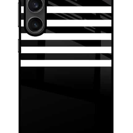 Black and White Print Samsung S23 Glass Case
