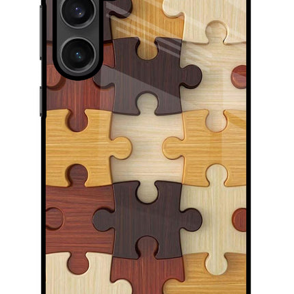 Wooden Puzzle Samsung S23 Glass Case