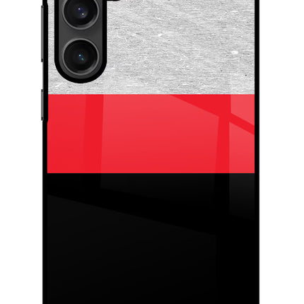 Tri Color Pattern Samsung S23 Glass Case