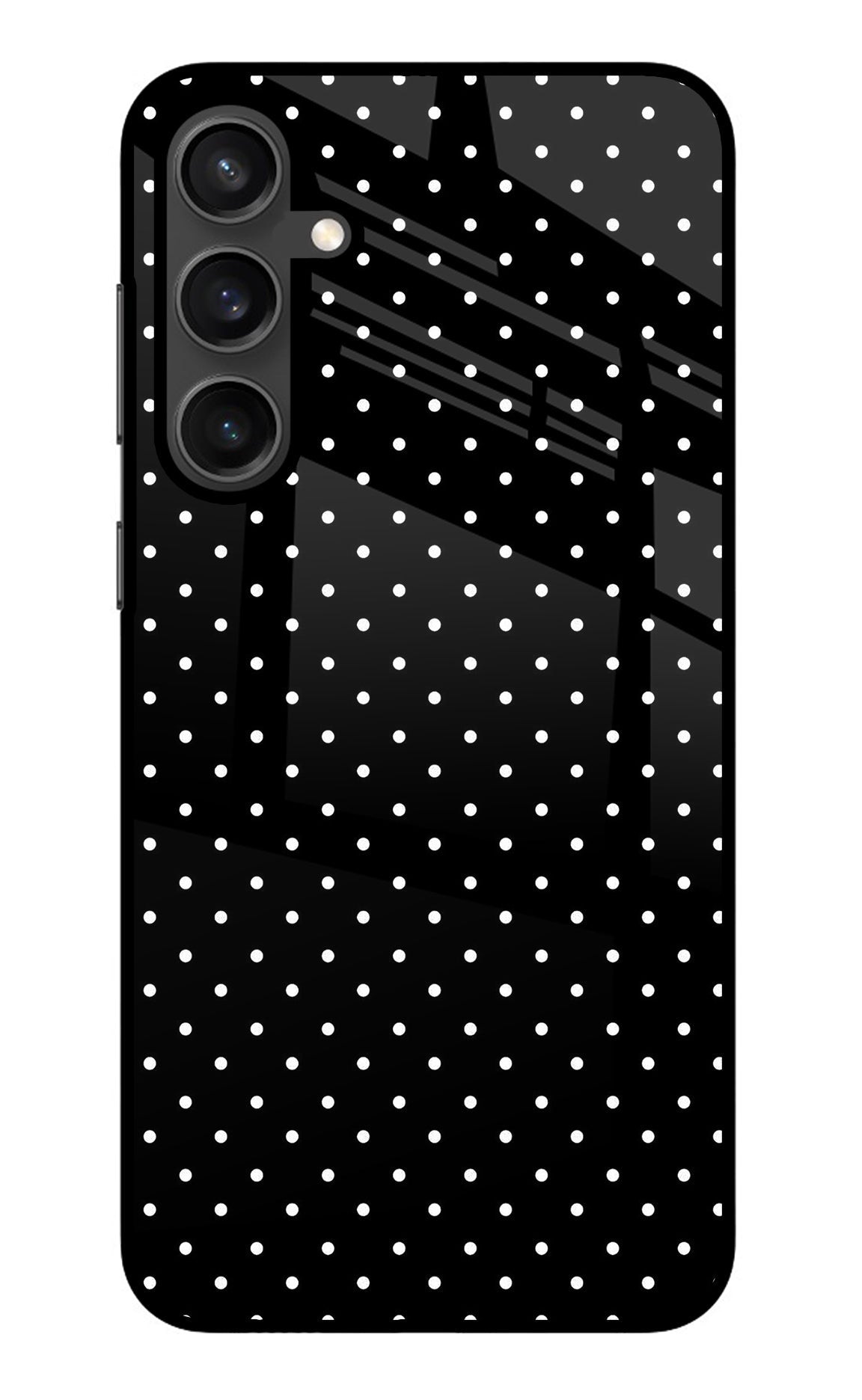 White Dots Samsung S23 Glass Case