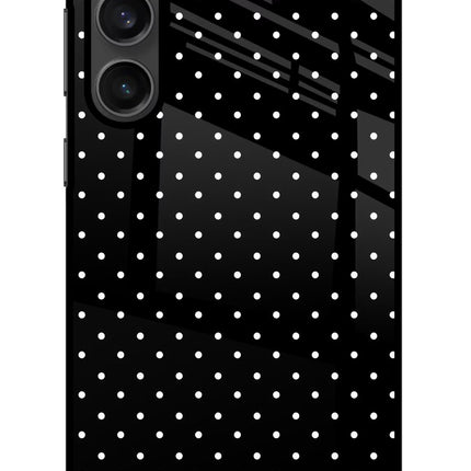 White Dots Samsung S23 Glass Case
