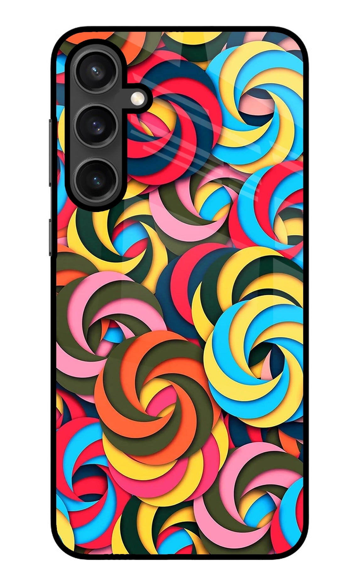 Spiral Pattern Samsung S23 Glass Case