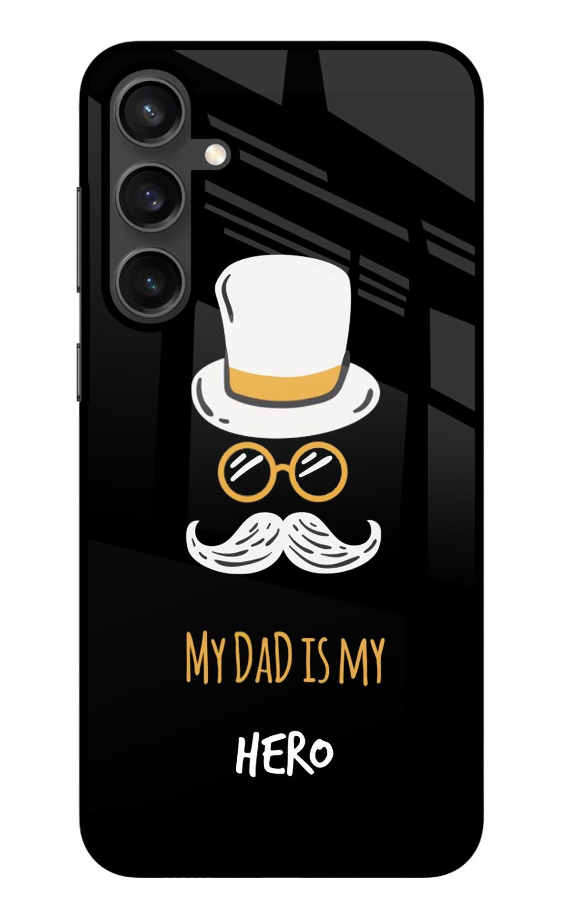 My Dad Is My Hero Samsung S23 Glass Case