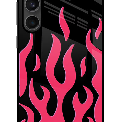 Fire Flames Samsung S23 Glass Case