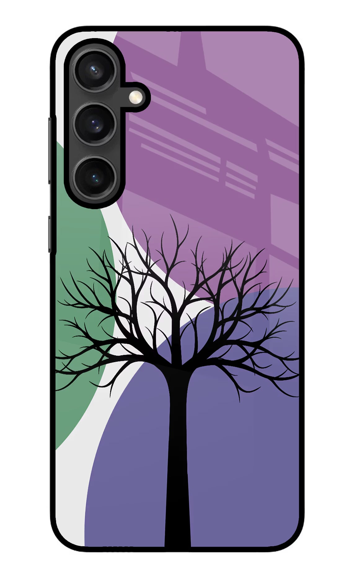 Tree Art Samsung S23 Glass Case Back Cover by Casekaro