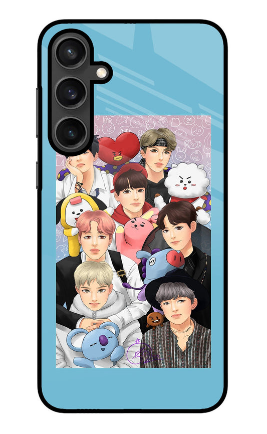 BTS with animals Samsung S23 Glass Case