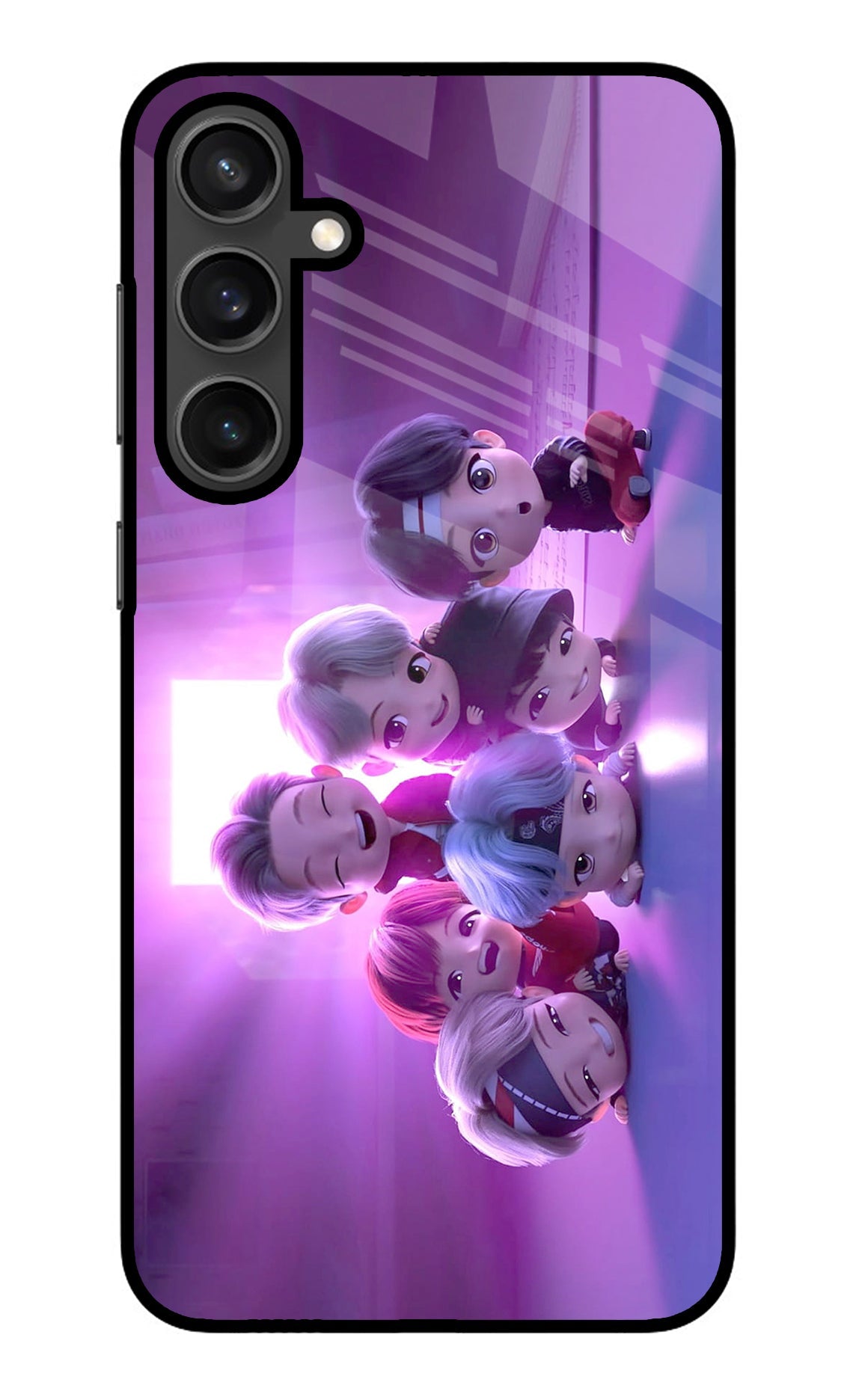 BTS Chibi Samsung S23 Glass Case