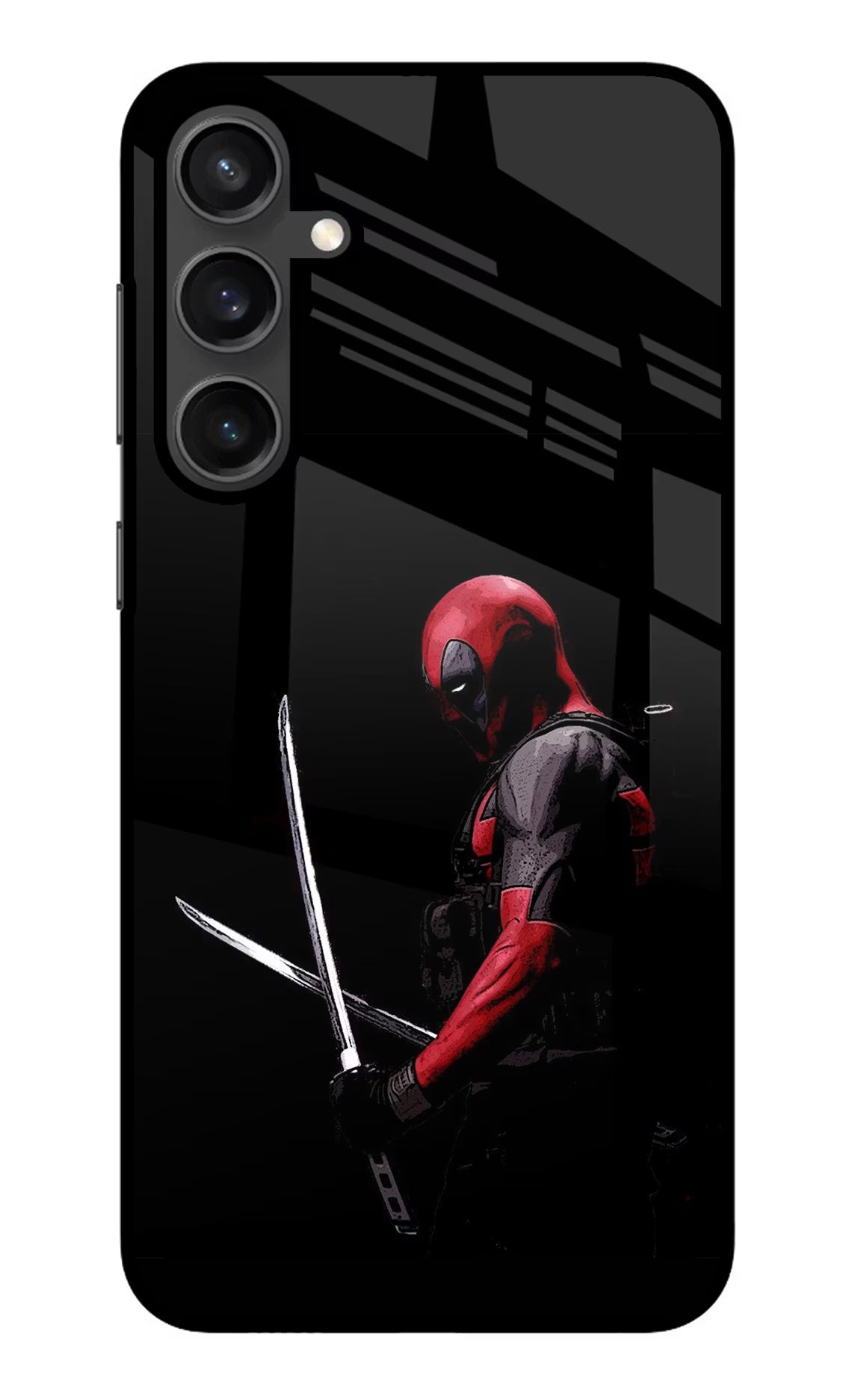 Deadpool Samsung S23 Glass Case Back Cover by Casekaro