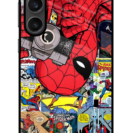 Spider Man Samsung S23 Glass Case Back Cover by Casekaro