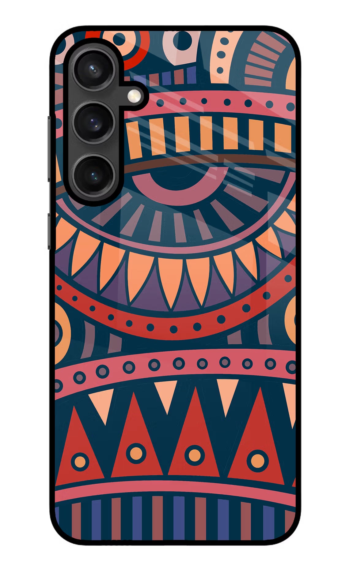 African Culture Design Samsung S23 Glass Case Back Cover by Casekaro