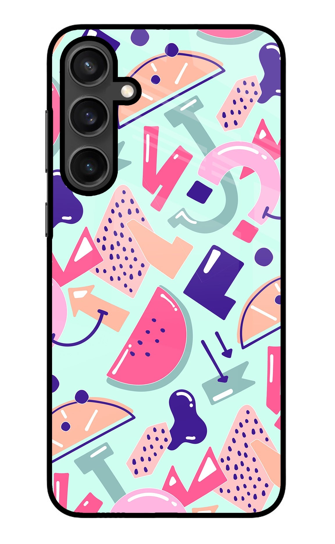 Doodle Pattern Samsung S23 Glass Case