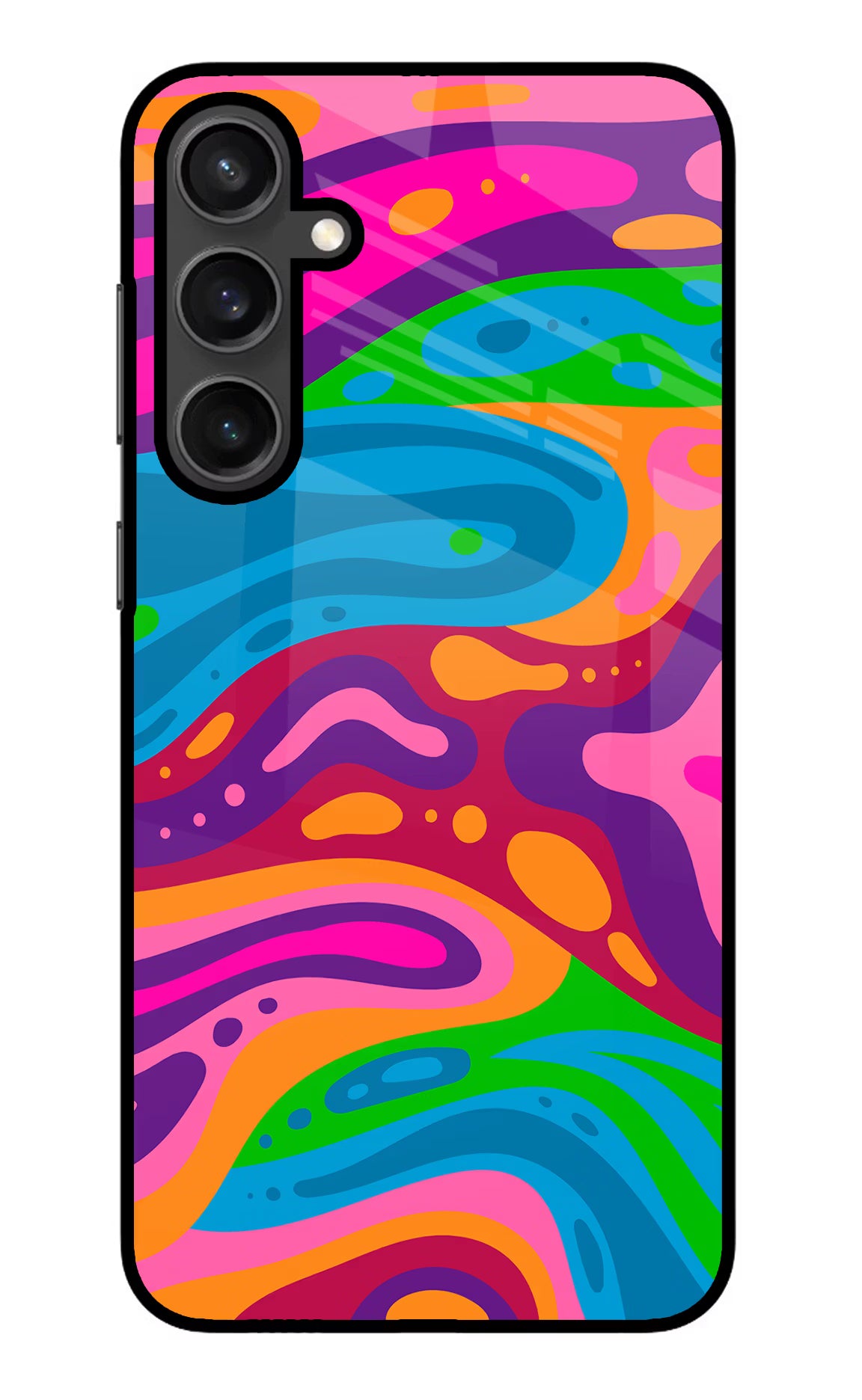 Trippy Pattern Samsung S23 Glass Case