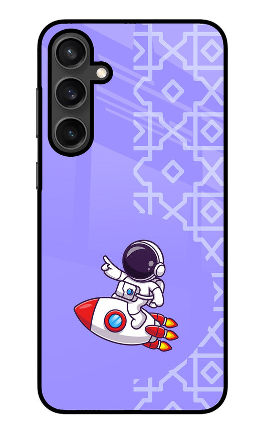 Cute Astronaut Samsung S23 Glass Case