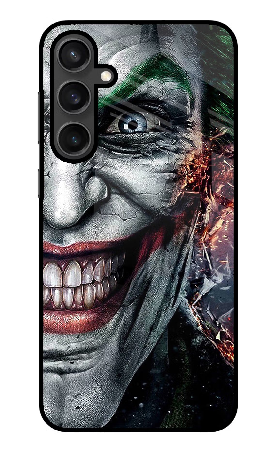 Joker Cam Samsung S23 Glass Case Back Cover by Casekaro