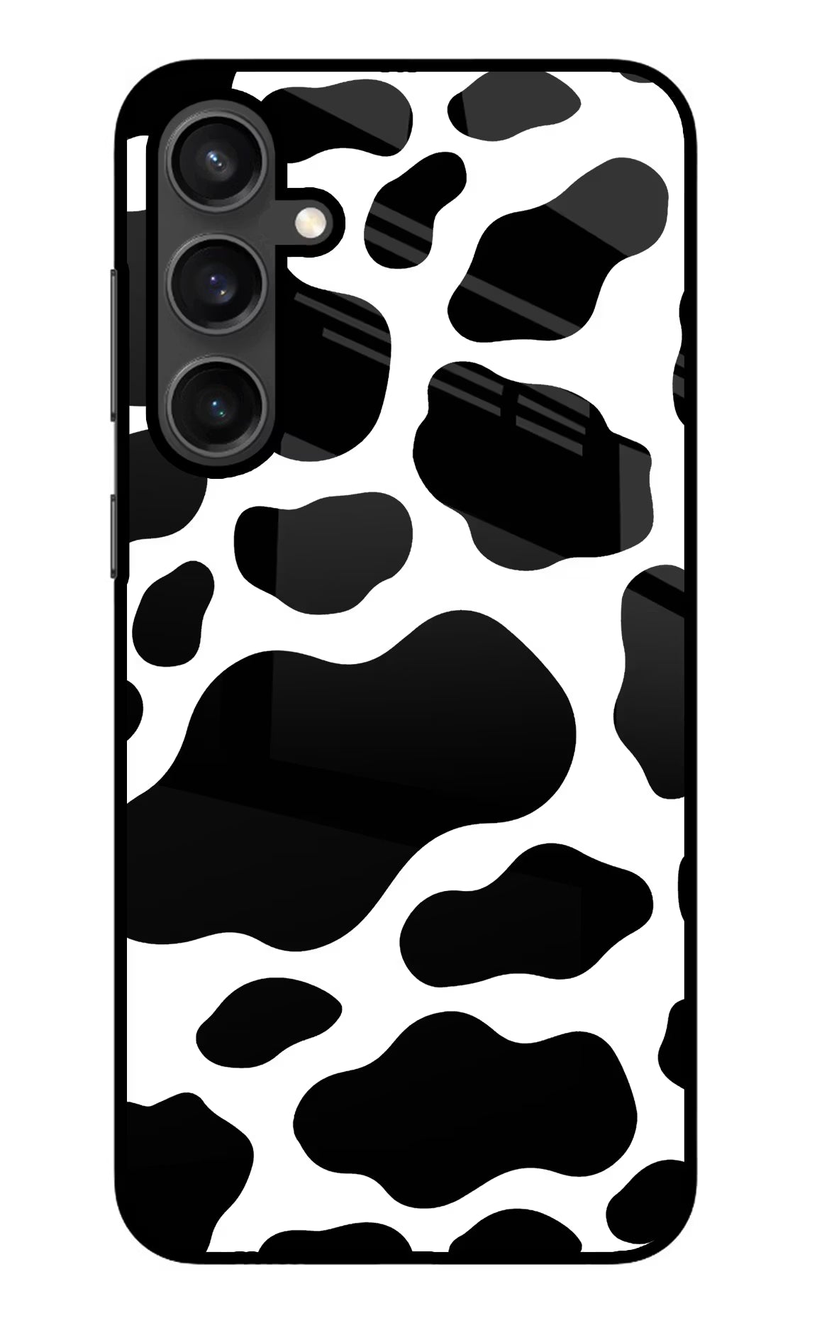 Cow Spots Samsung S23 Glass Case Back Cover by Casekaro