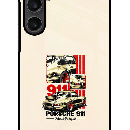 Classic Porsche 911 Samsung S23 Glass Case Back Cover by Casekaro