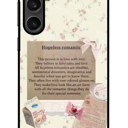 Hopeless Romantic Samsung S23 Glass Case