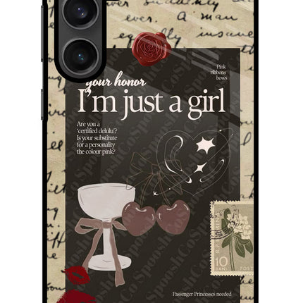 I am just a girl Samsung S23 Glass Case