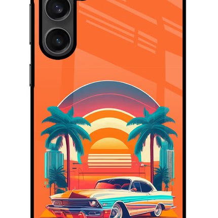 Palm Drive 80s Samsung S23 Glass Case