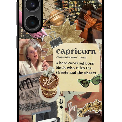 Capricorn Zodiac Samsung S23 Glass Case
