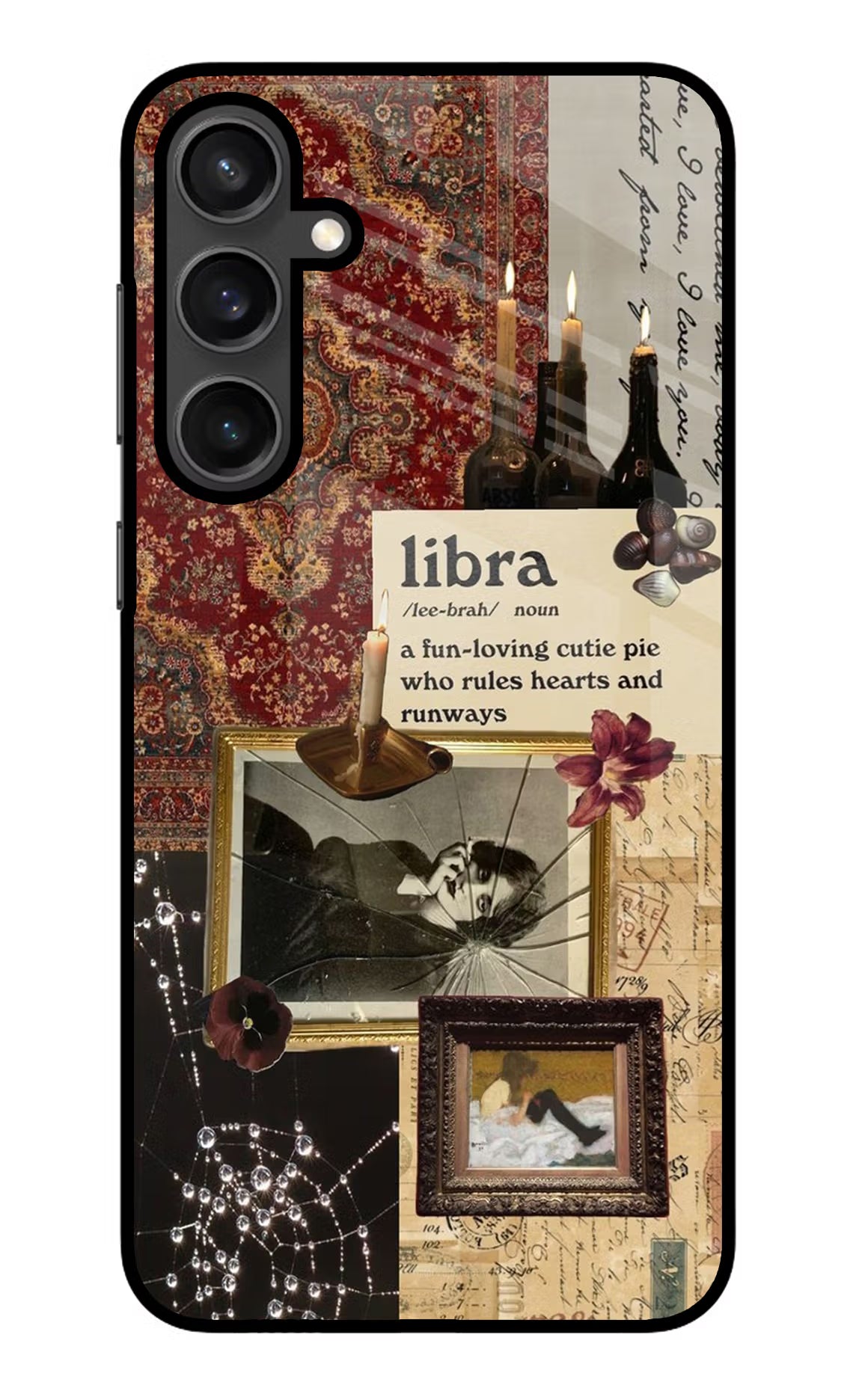 Libra Zodiac Samsung S23 Glass Case Back Cover by Casekaro