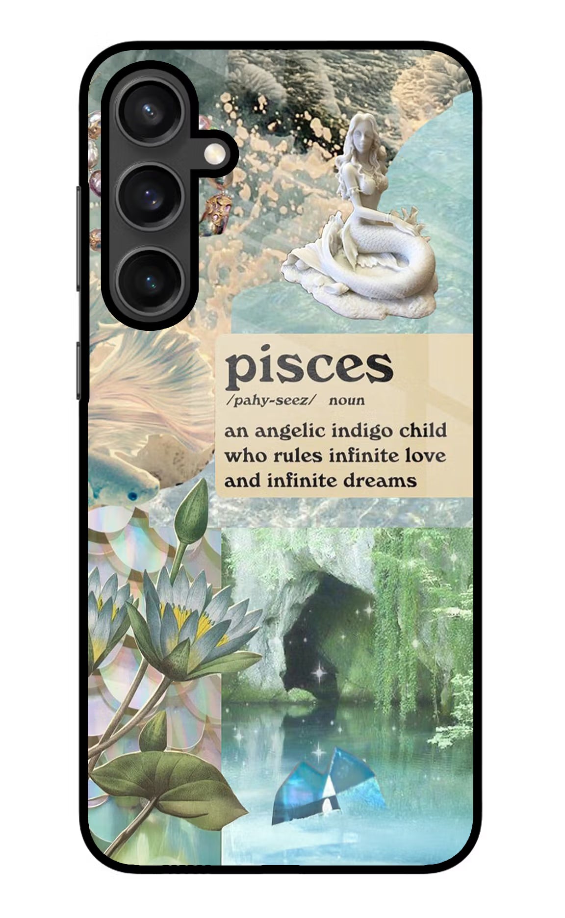 Pisces Zodiac Samsung S23 Glass Case Back Cover by Casekaro